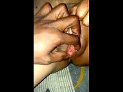 Husband fingerning the wife pink pussy with 2 fingers