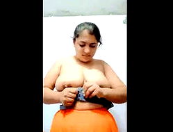 Big boobs Gf showing huge melon to her bf part 1