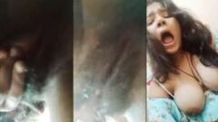 Lustful Booby Girl Moaning And Fingering Video