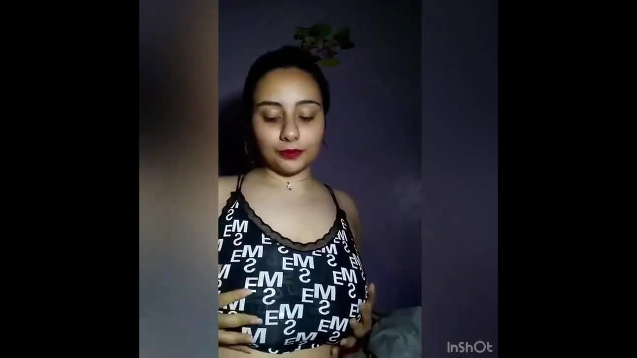 Beautiful Girl Showing And Licking Own Boob