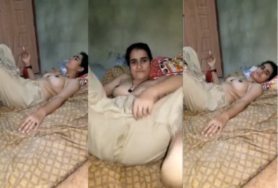 Punjabi nude lady smokes and shows boobs