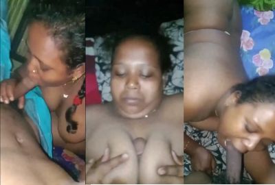 Tamil aunty gives a blowjob to her stepson and drinks cum