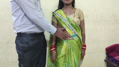 Desi Bhabhi was going somewhere wearing a saree, then her brother-in-law came and fucked her