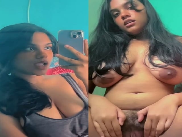 Sexy babe long boobs show and hairy pussy spreading