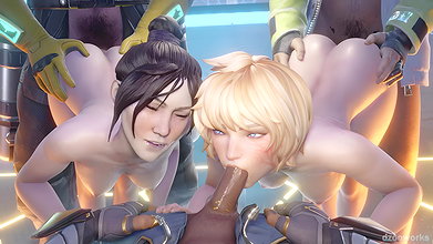 Wraith Wattson Caustic Crypto And Seer Dzooworks Apex Legends Animated Hentai 3 D CGI Video
